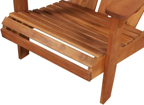 Miniatura 3 de vidaXL Silla Adirondack, silla de patio de madera maciza para jardín, silla de césped para porche al aire libre, jardín, terraza, madera maciza