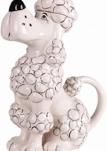 Miniatura 2 de Blue Sky - Tetera de caniche de juguete de cerámica de 8.5 x 5 x 10.5 pulgadas