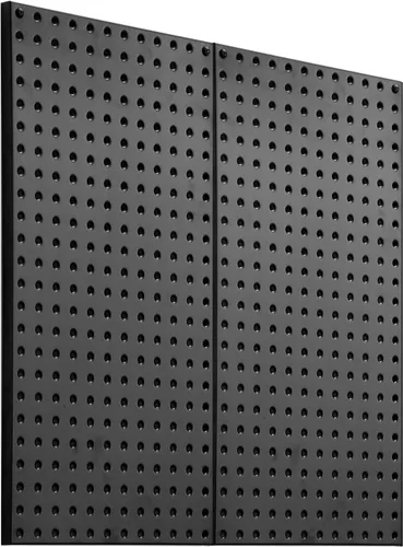 Miniatura 9 de VEVOR Paneles de metal con clavijas, tablero perforado de 24" x 12", 2 paneles, organizador de pared resistente con accesorios, para sala de estar