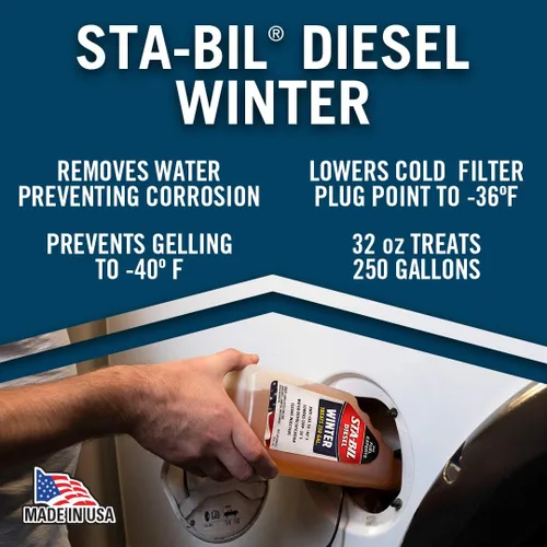 Miniatura 11 de STA-BIL Diesel Winter Anti-Gel - Evita la gelificación de combustible hasta -40 grados Fahrenheit - Limpia los inyectores - Trata 250 galones