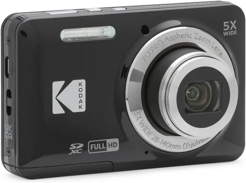 Miniatura 5 de Cámara digital Kodak PIXPRO FZ55 (negra) + Funda negra para cámara de punto y disparo + Tarjeta de memoria SD de 64 GB Transcend + Cartera