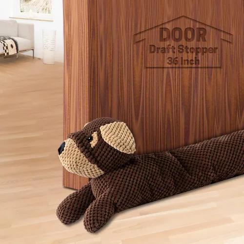 Miniatura 11 de SWISSELITE Tapón de 36 pulgadas para debajo de la puerta, bloqueador de ruido decorativo para puerta, tapón de aire para animales con peso de 1.43