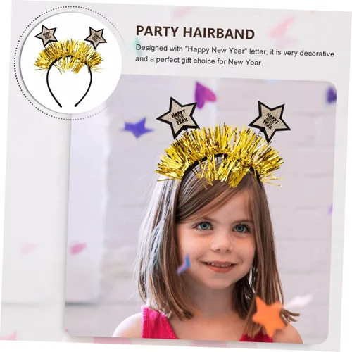 Miniatura 7 de jojofuny 4pcs Holiday Decorations New Year Headwear New Year Tiara 2023 Head Hoops 2022 Xmas Christmas Headbands 2022 Birthday Headband Chrismas