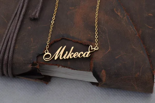 Miniatura 5 de Collar con nombre personalizado chapado en oro de 18 quilates, joyería personalizada para mujer