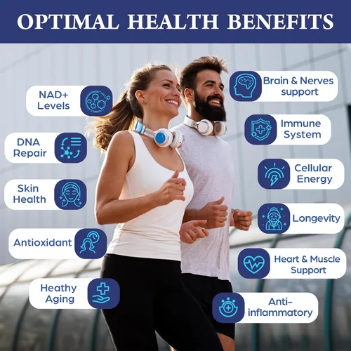 Miniatura 3 de Suplemento NAD – Alternativa NMNH con Trigonelina HCL 500 mg y resveratrol – Precursores NAD+ Extracción de plantas – Apoya la energía celular