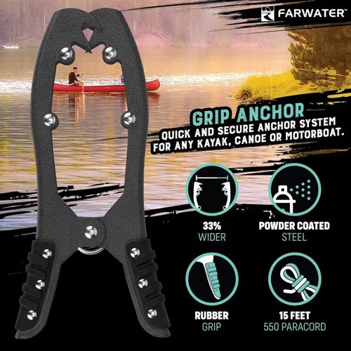 Miniatura 7 de Empuñadura de anclaje para canoa – barco, tubo de flotador y accesorios de pesca en kayak, equipo de kayak – Anclaje de abrazadera de cepillo