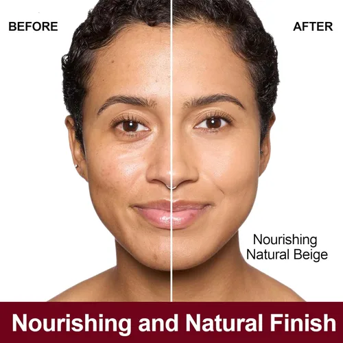 Miniatura 2 de FV Base de maquillaje líquida dewy, fórmula hidratante suave y ligera, cobertura media-completa de larga duración con acabado natural, base Beige