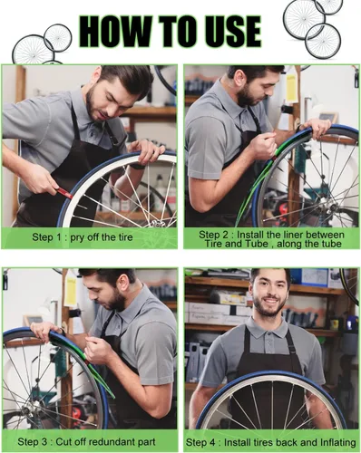 Miniatura 3 de Forro para neumático de bicicleta, protector contra pinchazos del tubo interior compatible con 12" 16" 18" 20" 24" 26" 27.5" 29" 29.0 in x 1.5 in