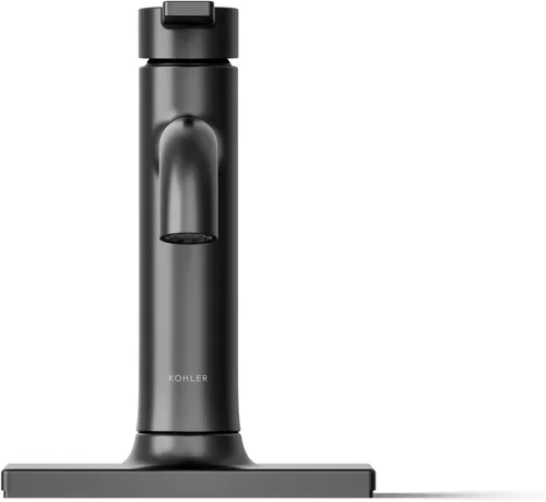 Miniatura 9 de KOHLER K-28126-4K-BL Venza - Grifo de lavabo de baño con mango único, instalación de 1 orificio con drenaje clicker, 1.0 GPM, negro mate Mate negro