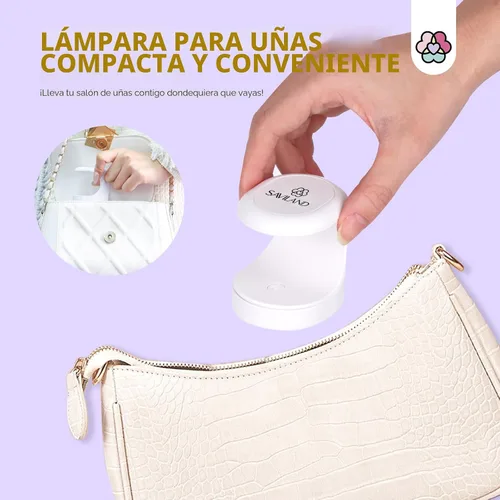 Miniatura 3 de Saviland Mini Lámpara de Uñas, Lámpara de Uñas de Secado Rápido de Gel 16W, Luz UV Portátil para Extensión de Uñas Fácil y Rápida, Lámpara de Curado