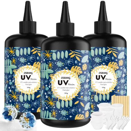 Miniatura 10 de Resina UV Cristal Clara y Dura Fórmula Mejorada de Curado Rápido Ultravioleta para Joyería, Decoración Artesanal, Pegamento Duro Transparente