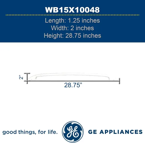 Miniatura 4 de GE WB15X10048 - Manija de puerta original OEM (blanco) para GE Range/Estufa/Hornos