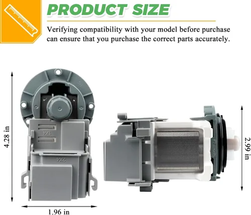 Miniatura 5 de Nuevo motor de bomba de drenaje de lavadora DC31-00054D PX3516-01 DC31-00187A de Techecook - Reemplazo para lavadora Samsung - Reemplaza px3516-01