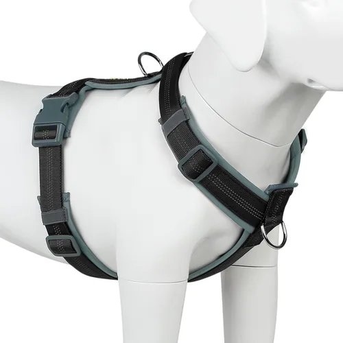 Miniatura 32 de Arnés para perro Plutus Pet sin tirón, arnés ajustable de nylon con acolchado suave, arnés para perro reflectante y resistente para perros pequeños
