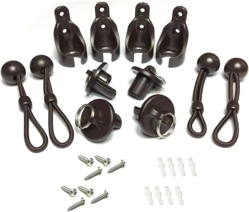 Miniatura 5 de Kit elástico, negro, resistente a la intemperie, para persianas enrollables exteriores Coolaroo