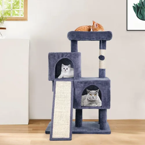 Miniatura 7 de BestPet - Árbol para gatos de 36 pulgadas para interiores, torre para gatos con postes para rascar, mueble de gato de varios niveles, condominio