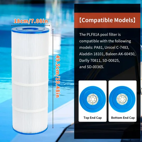 Miniatura 6 de Filtro de piscina de repuesto compatible con SwimClear C3025, C3030, PA81, C-7483, FC-1225, FC-6425, Ultral-A3, Fliter de piscina y spa