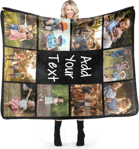 Miniatura 29 de Mantas personalizadas con foto, manta de fotos personalizada, mantas personalizadas con imagen, regalos personalizados para mujeres, hombres