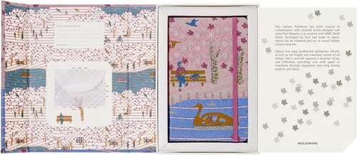 Miniatura 16 de Moleskine Edición Limitada Sakura - Cuaderno, tapa dura, grande (5 x 8.25 pulgadas), a rayas/con líneas, Caja de Coleccionista Premium Swan