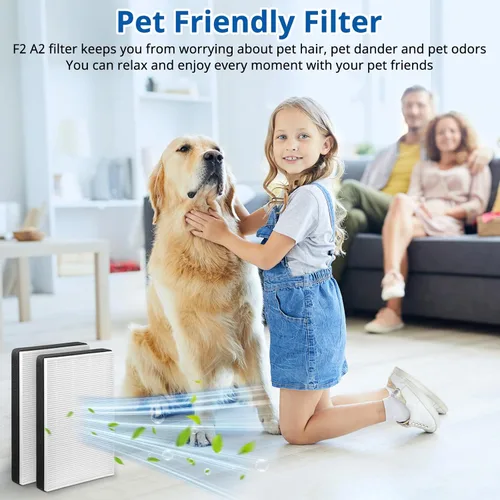 Miniatura 7 de LINNIW Paquete de 2 filtros de repuesto F2 A2 compatibles con los modelos 3M Filtrete Room FAP-C02WA-G2 FAP-C03BA-G2 FAP-T03BA-G2 FAP-SCO2N