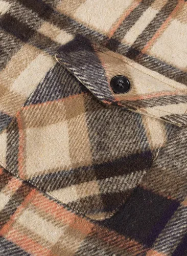 Miniatura 9 de JMIERR Camisas de franela para hombre, estilo casual, con botones, manga larga, a cuadros, chaquetas ligeras con bolsillos