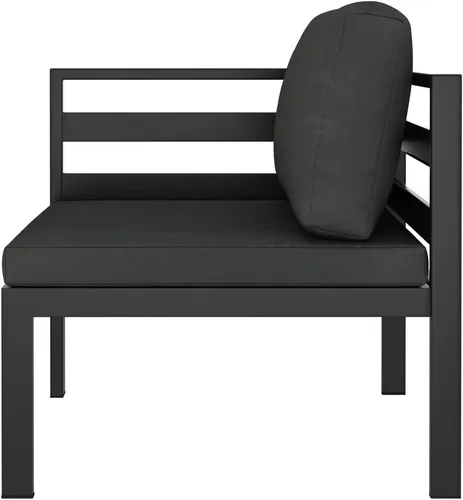 Miniatura 4 de Juego de 7 piezas para patio con cojines, sofá al aire libre, juego de bar de patio, muebles modernos para exteriores, banco de comedor
