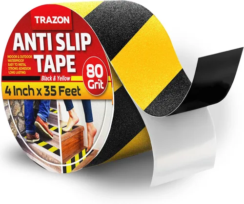 Miniatura 19 de Cinta de agarre - Cinta antideslizante resistente transparente para interiores y exteriores, 1 pulgada * 35 pies, rollo/adhesivos antideslizantes