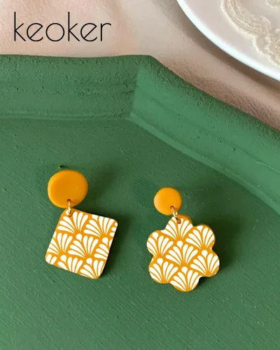 Miniatura 6 de Plantillas de pantalla de seda para arcilla polimérica, kit de impresión de serigrafía reutilizable, para impresión en arcilla y otras joyas, aretes