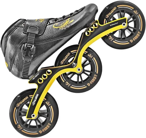 Zapatos profesionales de patines de velocidad 3 ruedas para hombre 3X125MM ruedas grandes de fibra de carbono zapatos de patinaje negro en línea