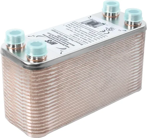 Miniatura 8 de HFS (R) 40 placas de acero inoxidable 304 Homebrew Beer Wort Chiller intercambiador de calor, 7.5 "x 2.9", 1/2" x 1/2" macho NPT, sistema