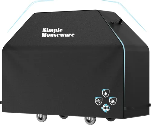 Miniatura 9 de Simple Houseware Cubierta para Parrilla de Gas BBQ de Servicio Pesado de 32 pulgadas, Poliéster 600D Impermeable, Resistente a la Intemperie