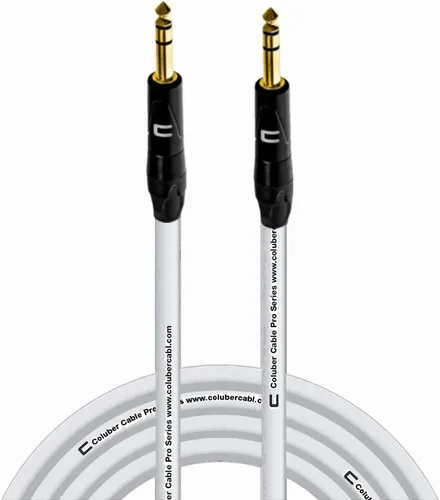 Miniatura 18 de Cable TRS de 1/4 pulgadas, 1/4 pulgadas TRS a 1/4 pulgadas (6.35mm) estéreo balanceado, de conector macho a conector macho para altavoces