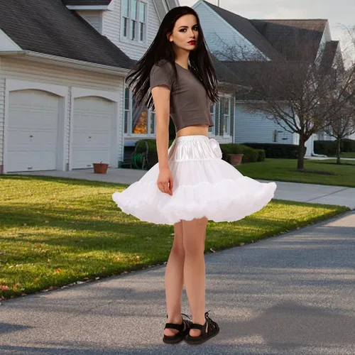 Miniatura 5 de Falda de enagua para mujer falda de tutú hinchada para adultos falda de ballet en capas vestido de enagua de tul para disfraz