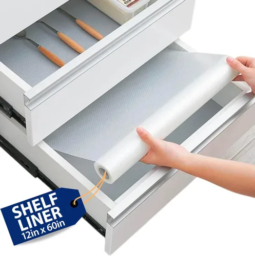 Miniatura 27 de Forros para Estantes de Refrigerador por Linda's Essentials - Forro de Refrigerador Fácil de Limpiar con Protección contra Derrames, Forros