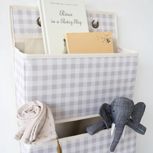 Miniatura 5 de 3 Sprouts Organizador para colgar sobre la puerta, organizador colgante para bebés y almacenamiento con 4 bolsillos grandes y 2 ganchos para ropa