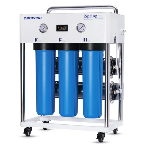 Miniatura 12 de iSpring RCB3P Sistema de filtración de ósmosis inversa sin tanque, sistema de RO de 300 GPD bajo fregadero, reduce TDS, relación 1.5:1 de agua pura
