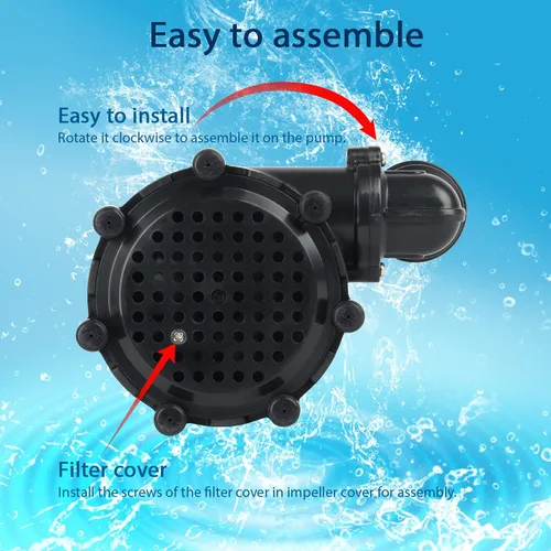 Miniatura 5 de WaterRebirth (PB3000, 3000 GPH) Bomba de agua sumergible de alto flujo - Bomba de agua para el hogar/en línea - Bomba sumergible - Bomba