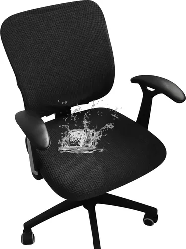 Miniatura 12 de Forcheer - Fundas elásticas para silla de oficina de Jacquard, resistentes al agua, 2 piezas para sillas de escritorio o de la computadora