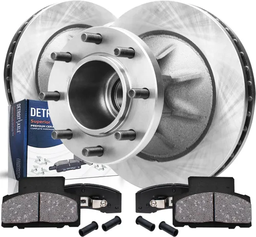 Miniatura 21 de Detroit Axle - Kit de frenos para Ford Transit Connect 2018-2023, rotores de freno de disco Pastillas de freno de cerámica con reemplazo