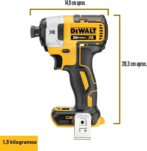 Miniatura 3 de DEWALT Destornillador de impacto MAX XR de 20 V, sin escobillas, 3 velocidades, 1/4 pulgadas, solo herramienta (DCF887B)