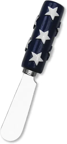 Miniatura 5 de Supreme Housewares Americana - Esparcidores patrióticos de queso, asas de resina pintadas a mano con cuchillas de acero inoxidable para untar queso
