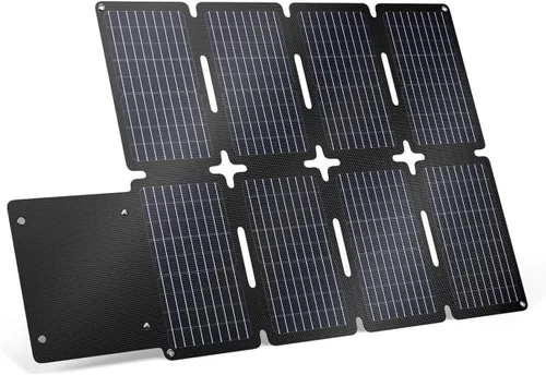 GRECELL Panel Solar Portátil de 80W, Panel Solar Plegable QC3.0 USB-A y Puerto Tipo C, 23% Alta Eficiencia IP67 Impermeable Cargador Solar Exterior