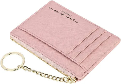 Miniatura 5 de Cartera minimalista para mujer, 8 tarjetas, monedero, monedero, bolsillo frontal, Casual