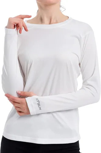Camisetas de protección solar UV UPF 50+ para mujer, camisas de rendimiento al aire libre de manga larga tipo rash guard para senderismo, natación,