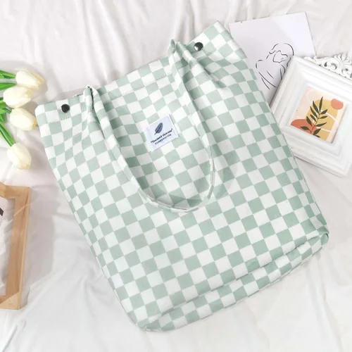 Miniatura 184 de Ayieyill - Bolsa de pana para mujer y niña, con correa de lona para colgar al hombro, bolsa con bolsillo