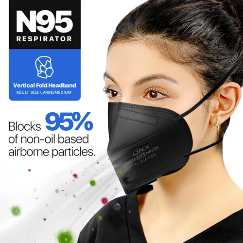 Miniatura 4 de AccuMed BNX N95 - Máscara facial protectora con certificado NIOSH fabricada en Estados Unidos