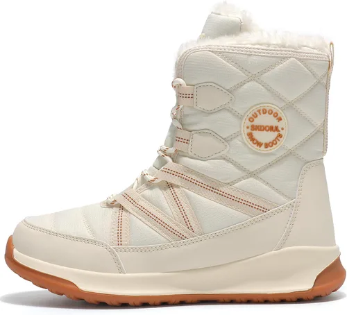 Miniatura 2 de TSIODFO Botas de moda para mujer, de invierno, impermeables, para exteriores, de cuero, color rosa dulce