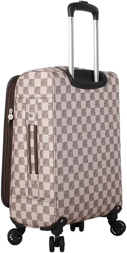 Miniatura 91 de Steve Madden Equipaje de diseñador, Chalet Gris Claro, Juego de maleta giratoria ligera expandible de 3 piezas - Juego de viaje