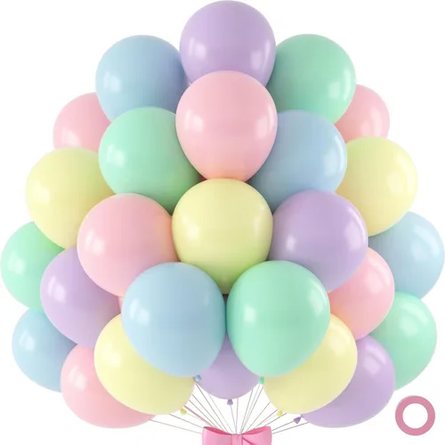 Miniatura 20 de 125 pcs globos de látex arcoíris de 5 pulgadas, globos pequeños para guirnalda de globos o arco de globos como decoraciones de fiesta, decoraciones