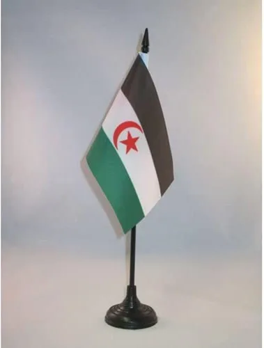Miniatura 31 de AZ FLAG Sierra Leone Bandera de mesa 5'' x 8'' - Bandera de escritorio de Sierra Leona 21 x 14 cm - Bastón y base de plástico negro